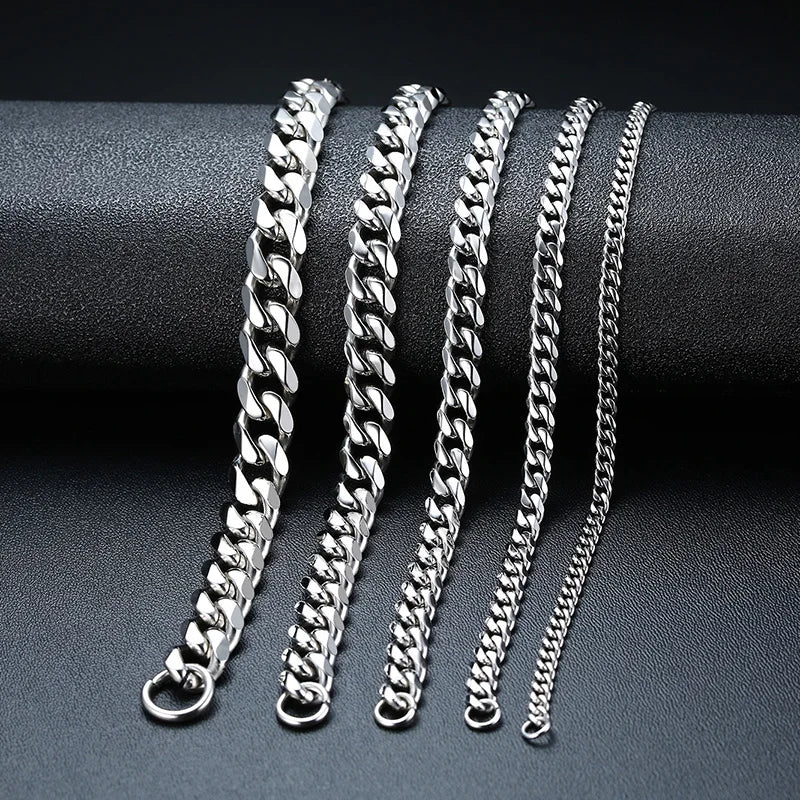 Vnox Men's Stainless Steel Cuban Link Chain Bracelet - Smarsty