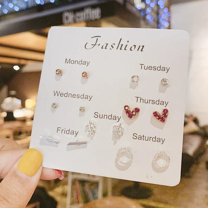 Mini S925 Silver Stud Earrings Hypoallergenic Cute Gift - Smarsty