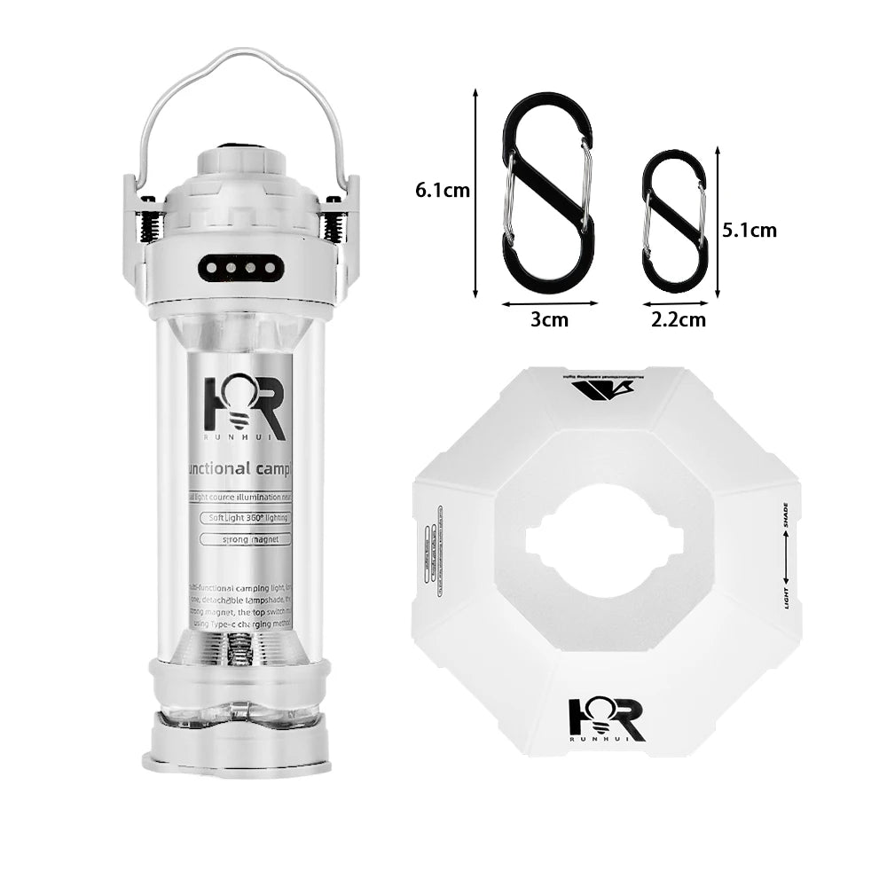 Camping Lamp Portable Tent Lantern Lamp USB Charging Lamps Outdoor Camping Emergency Lamp Flashlight Hiking for CARGO