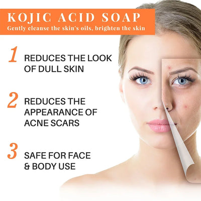 Handmade Kojic Acid Soap for Brightening Skin Exfoliation - Smarsty