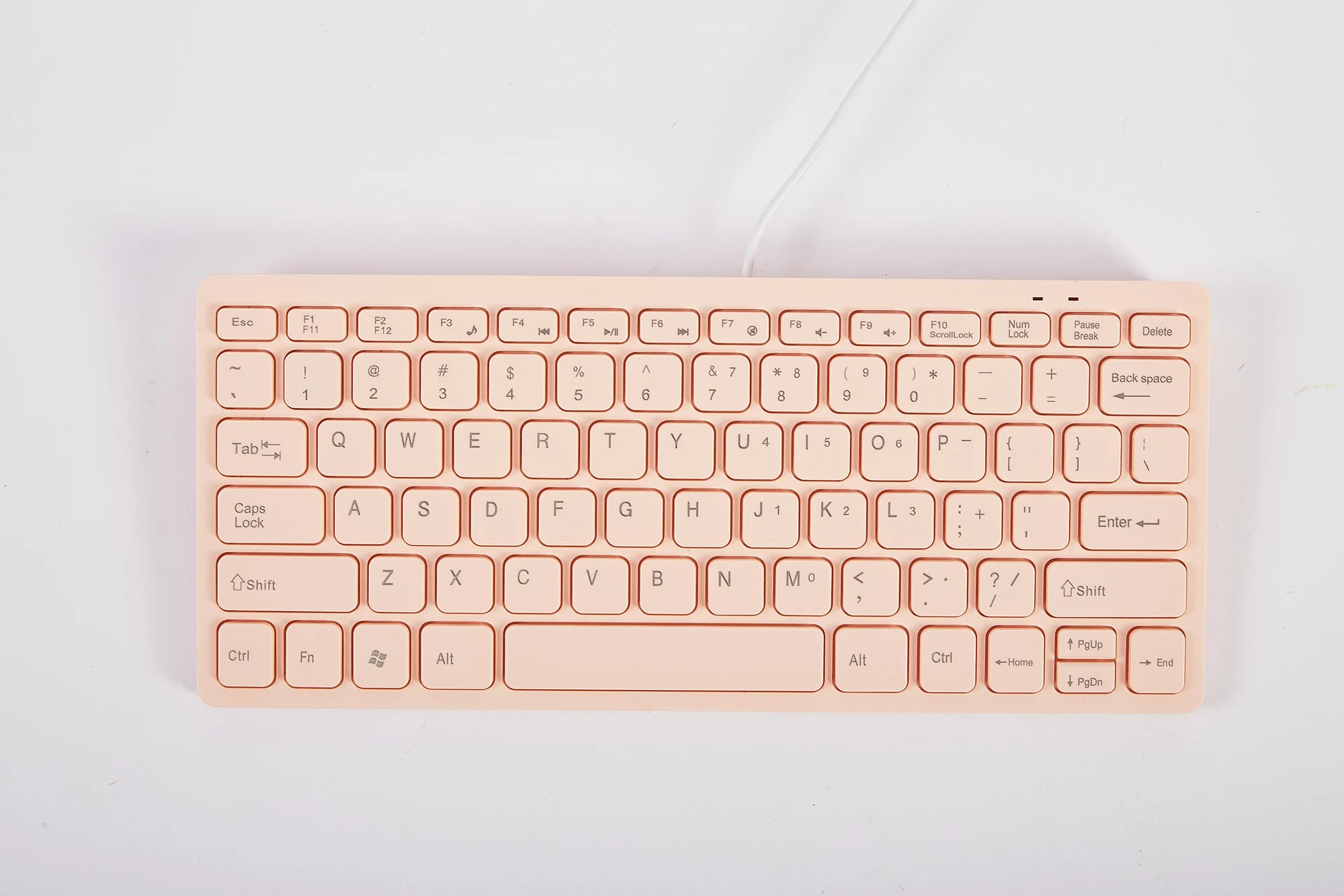 Ultra Thin USB 2.0 Wired Keyboard Mini 78 Keys Multimedia