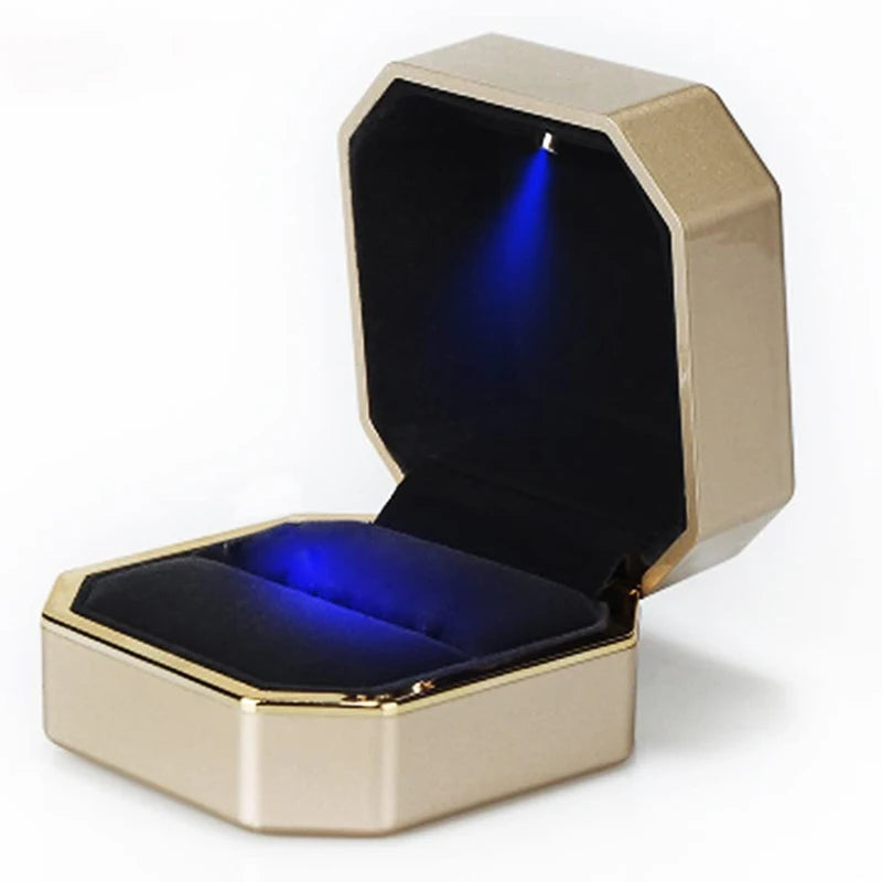 Luxury LED Jewelry Ring Box for Engagement and Wedding - Smarsty