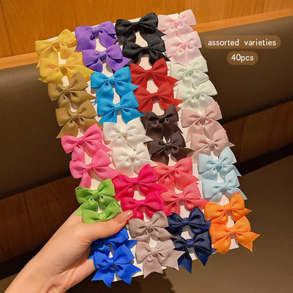 30 Colored Bow Hair Clips for Stylish Daily Use - Smarsty