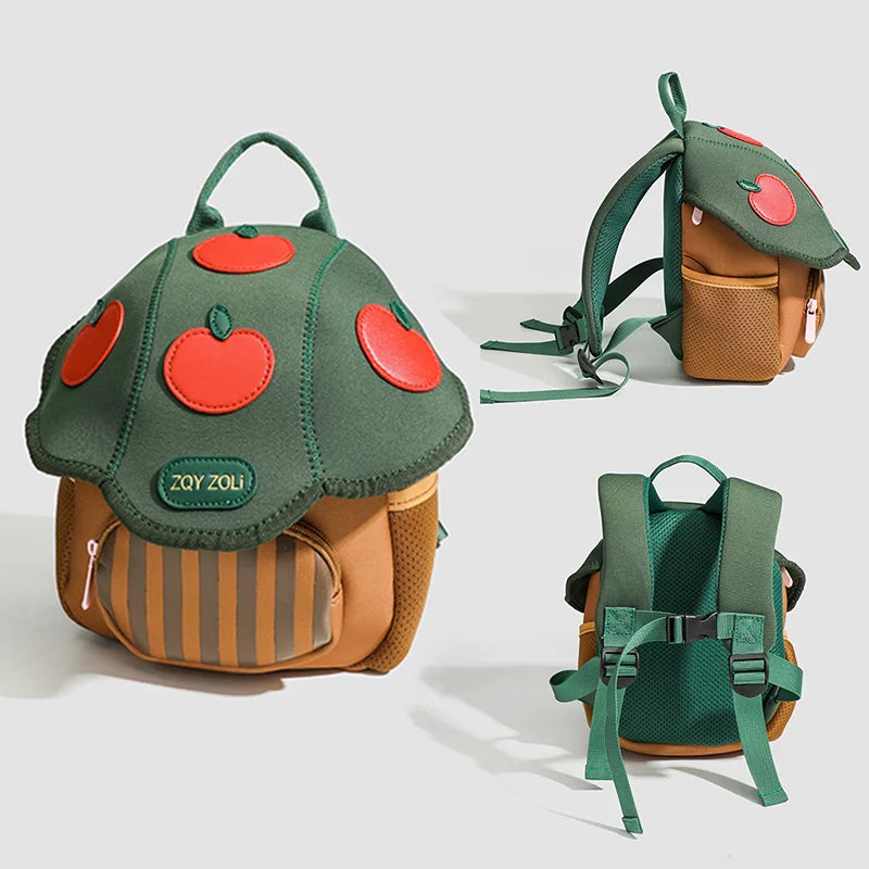 Cute Mushroom Backpack For Kids Cartoon Pink Preschool Bag - Smarsty