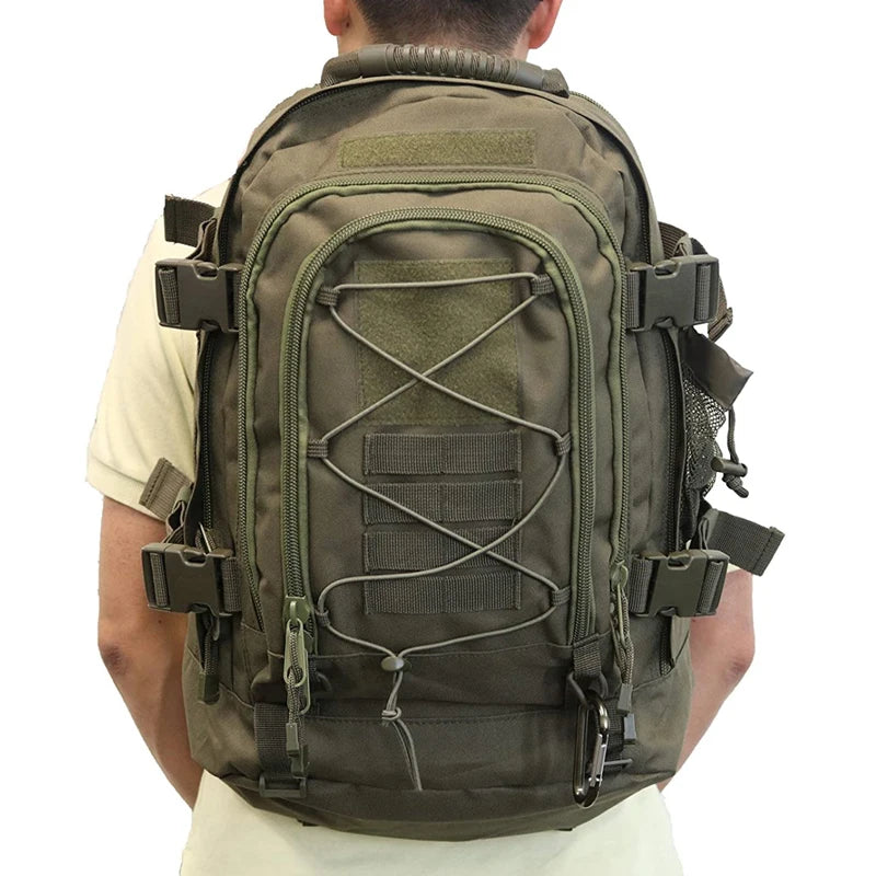 LQARMY 65L Outdoor Tactical Backpack Men's Outdoor Hiking Bag Large Capacity Military Army Bags Travelling Camping Rucksack