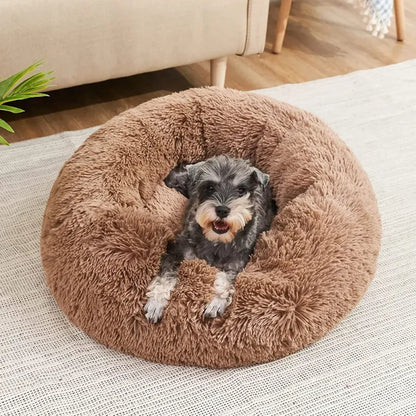 Super Soft Cat Bed Plush Donut Design for Comfort - Smarsty