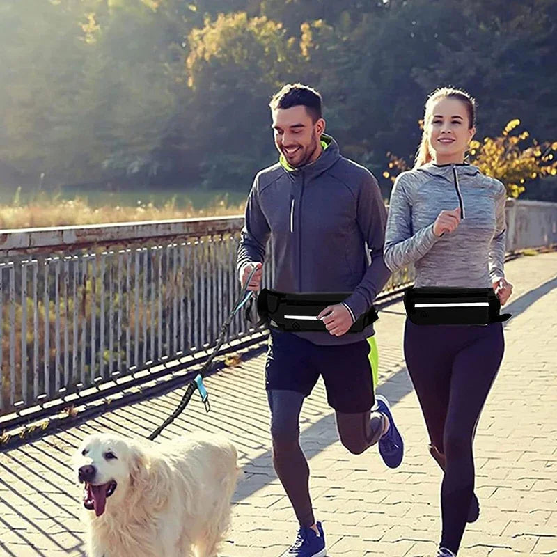 Hands Free Dog Leash with Reflective Elastic Belt - Smarsty