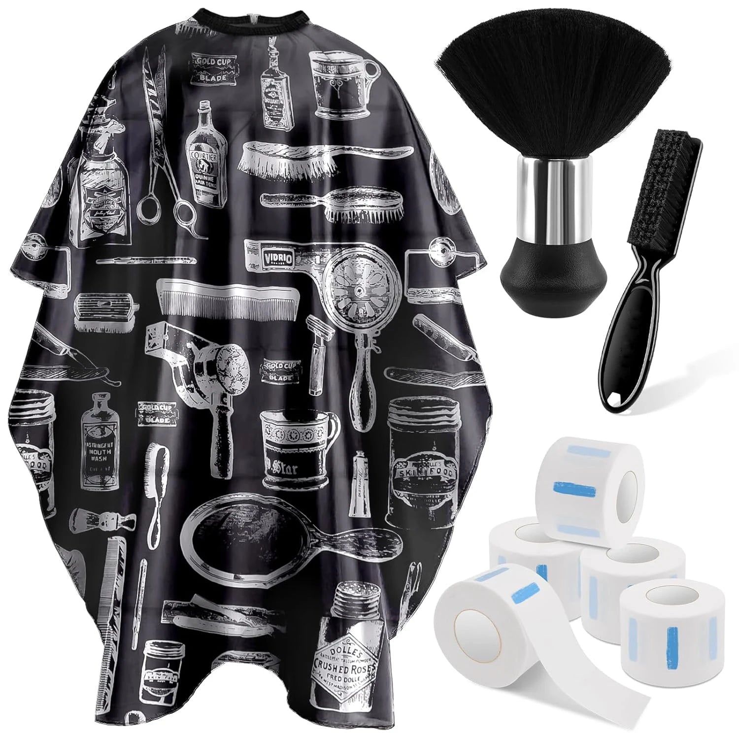 Professional Barber Tools Hair Cutting Set with Cape and Brush - Smarsty
