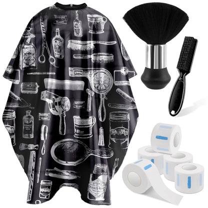 Professional Barber Tools Hair Cutting Set with Cape and Brush - Smarsty