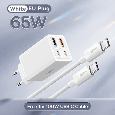 65W GaN USB C Charger With PD QC TravelReadyUltraCompact - Smarsty