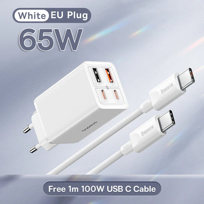 65W GaN USB C Charger With PD QC TravelReadyUltraCompact - Smarsty