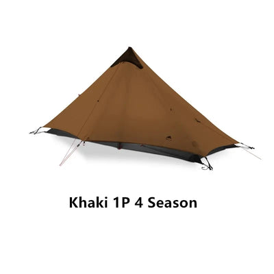 FLAME'S CREED Lanshan 1 Person Oudoor Ultralight Camping Tent Single Man 3 Season Professional 15D Silnylon Rodless Tent by Smarsty