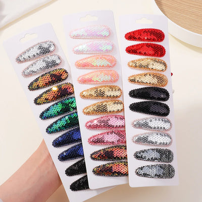 10 Pcs Cotton Alloy Hair Clips for Kids - Smarsty