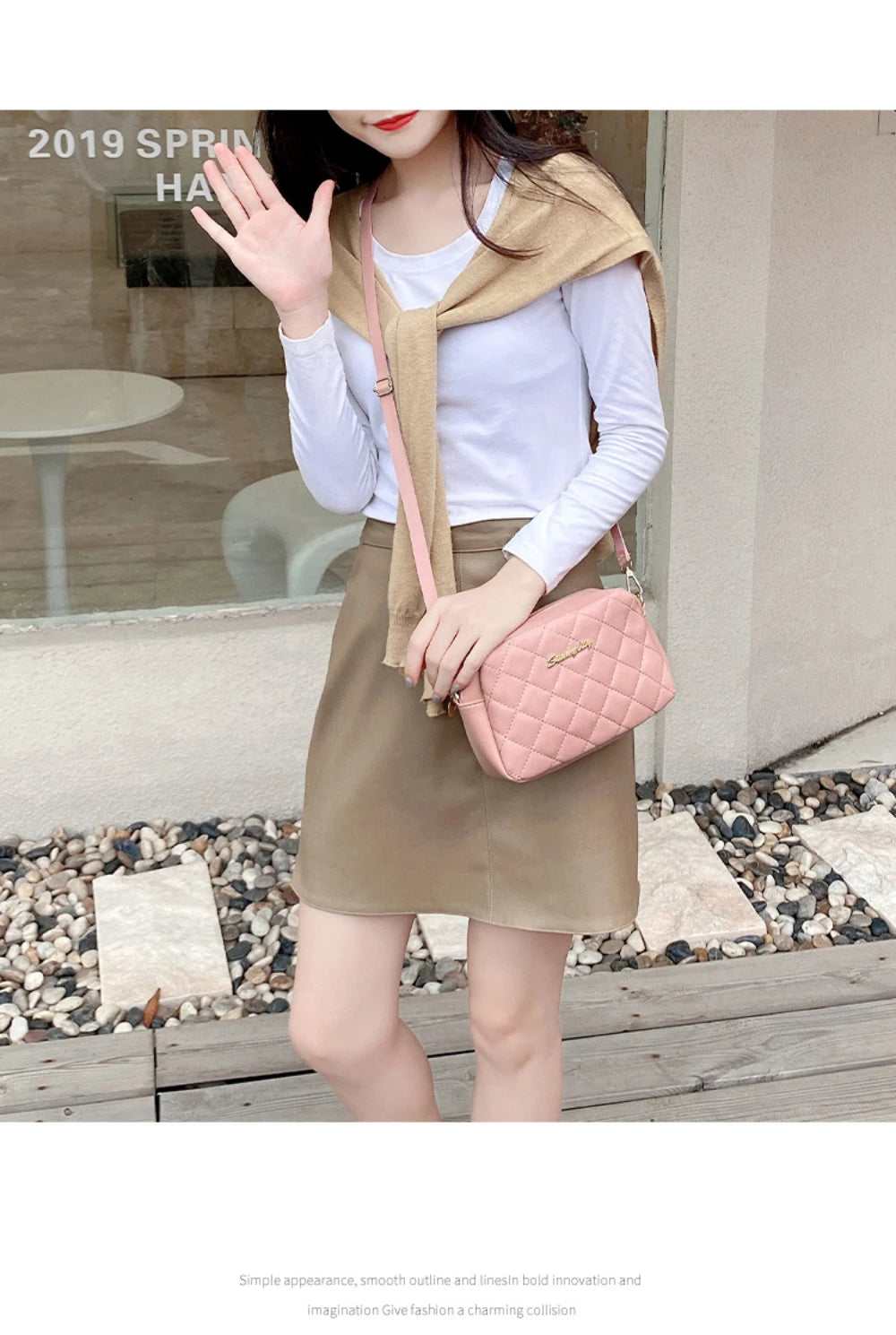 2024 Tassel Small Messenger Bag For Women Trend Lingge Embroidery Camera Female Shoulder Bag Fashion Chain Ladies Crossbody Bags - Smarsty