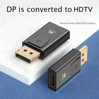 4K DP DisplayPort to HDMI-compatible Adapter Converter Display Port DP to HDMI-compatible HDTV Adapter Video Audio Laptop PC - Smarsty