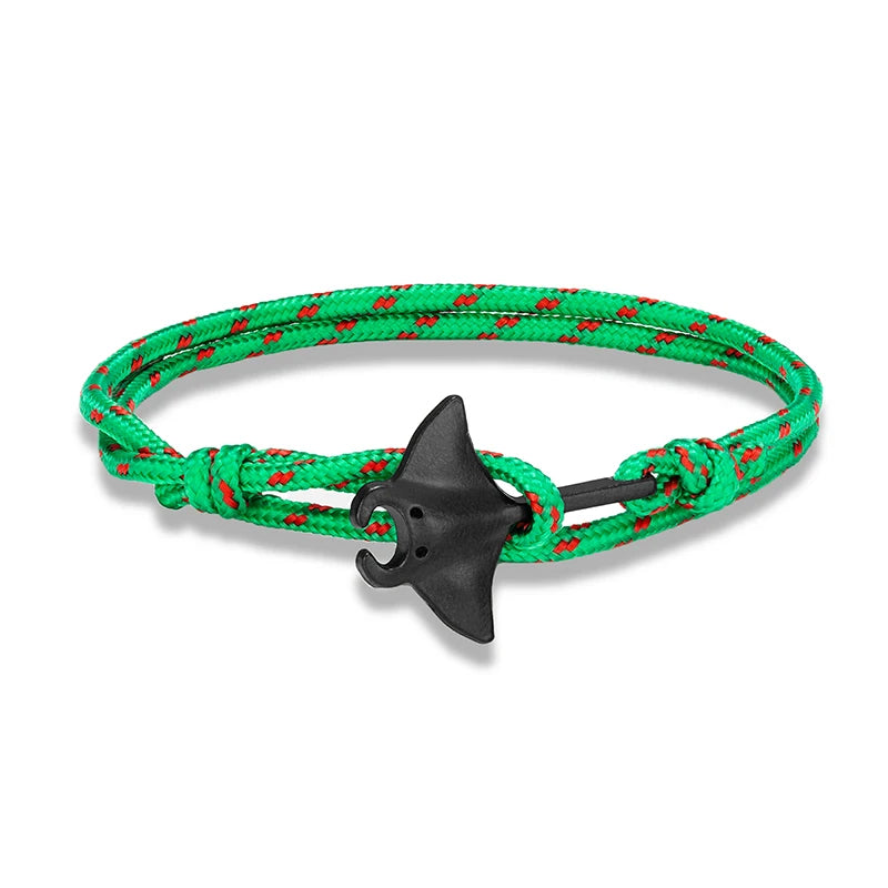 Adjustable Ocean Animals Manta Ray Paracord Bracelet - Smarsty