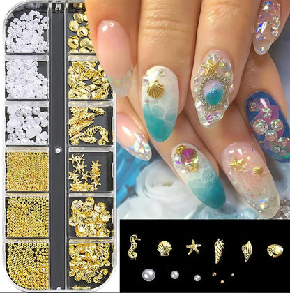 3D Sea Theme Nail Art Charms for Summer DIY - Smarsty
