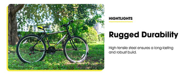 Hiland 24 26 inch Mountain Bike for Men Women, 21 Speeds High-Carbon Steel Frame, Sport Cycling MTB Bicycle for Adult - Smarsty