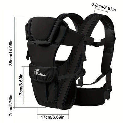 Baby Sling Carrier, 4-in-1 Ergonomic Baby Backpack Carrier, Easily Adjustable Baby Carrier Newborn to Toddler by Smarsty