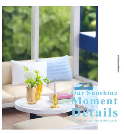 DIY Doll House Miniature Dollhouse With Furnitures Wooden House Miniaturas Toys For Children New Year Christmas Gift A by Smarsty