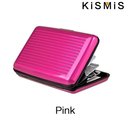 KISMIS RFID Metal Wallet and Business ID Credit Card Women Men Business ID Credit Card,Protector Wallet Card Holder Package Box - Smarsty