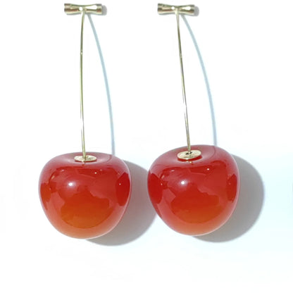 Cute Cherry Drop Earrings for Women - Trendy Summer Jewelry - Smarsty