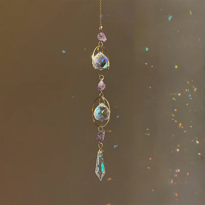 Hanging Crystal Pendant Suncatcher Wind Chimes for Home Decor - Smarsty