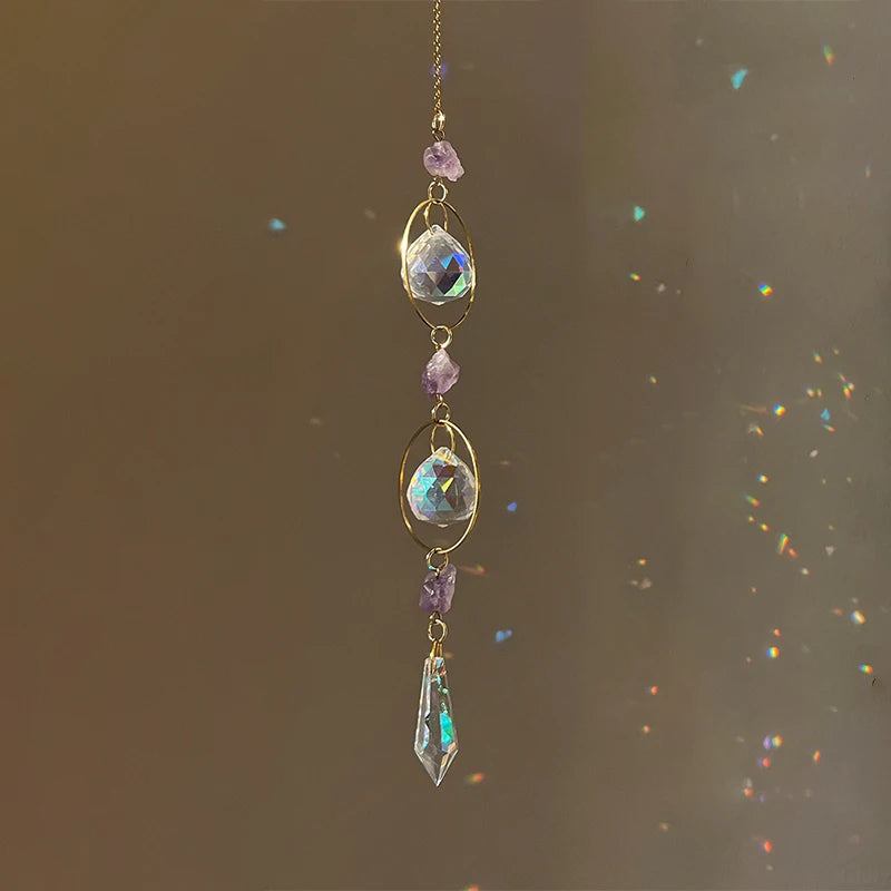 Hanging Crystal Pendant Suncatcher Wind Chimes for Home Decor - Smarsty
