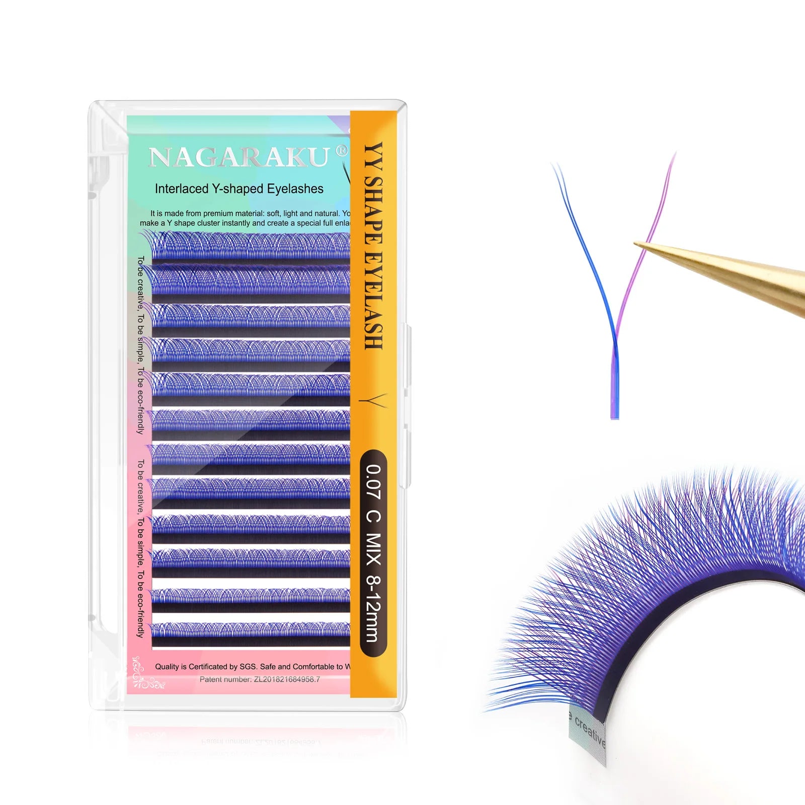 NAGARAKU YY Shape Premium Eyelash Extensions for Natural Look - Smarsty