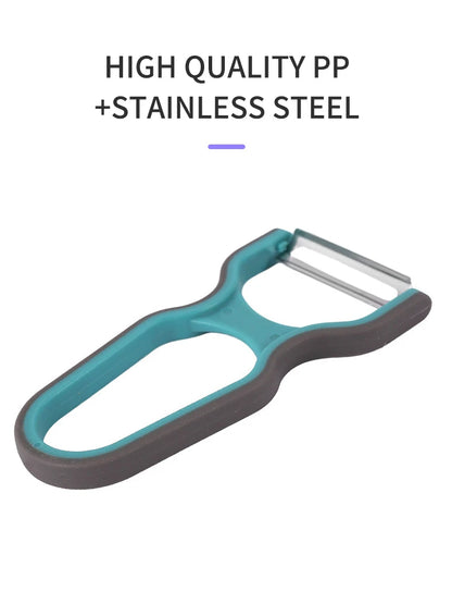 Stainless Steel Peeler - Swivel Blade Vegetable & Fruit Peeler for Kitchen, Ergonomic Non-Slip Handle (Potato, Apple, Carrot)