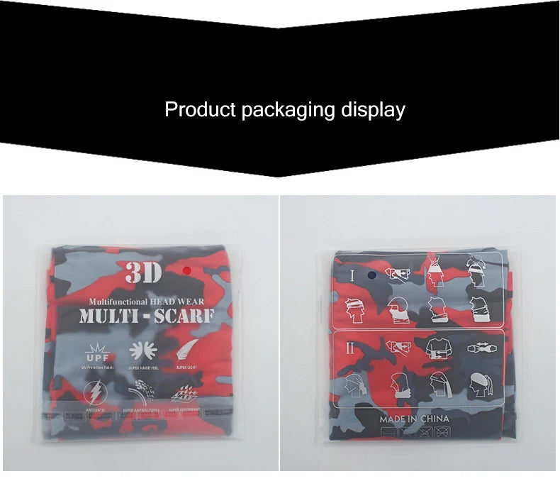 Outdoor Sport Bandana Military Tube Scarf Fishing Cycling Tactical Hiking Face Cover Neck Gaiter Half Mask Headband Men Women