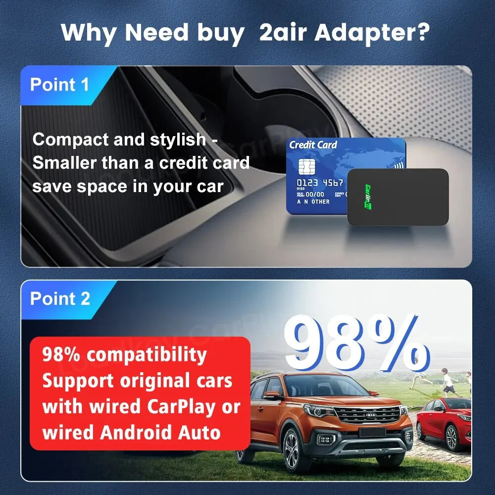 3 In 1 Wireless CarPlay Android Auto Adapter For Cars - Smarsty