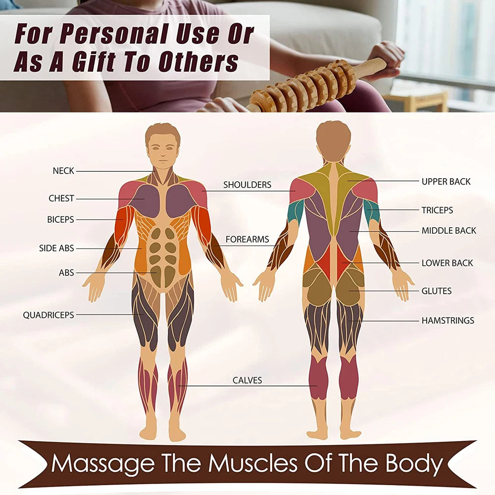 6 In 1 Wooden Massage Tool Set for Lymphatic Drainage - Smarsty