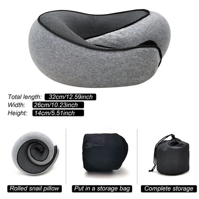 Memory Foam Travel Neck Pillow for Comfortable Support - Smarsty