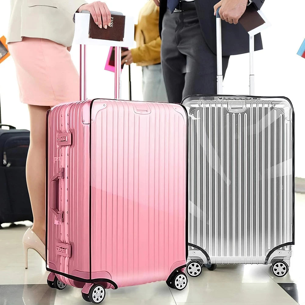 Transparent Pvc Luggage Protective Cover Wheeled Luggage Protective Cover Wear-Resistant Outer Cover Transparent Protective - Smarsty