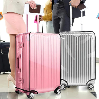 Transparent Pvc Luggage Protective Cover Wheeled Luggage Protective Cover Wear-Resistant Outer Cover Transparent Protective - Smarsty