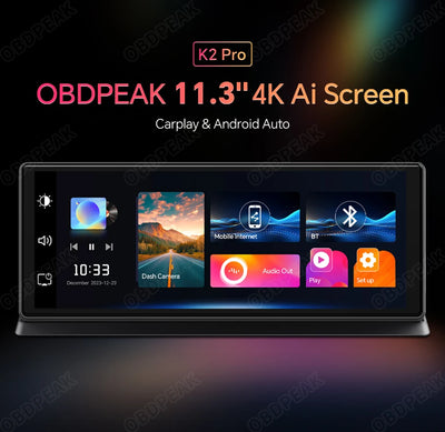 4K Car Dash Cam With Wireless CarPlay And GPS Navigation - Smarsty