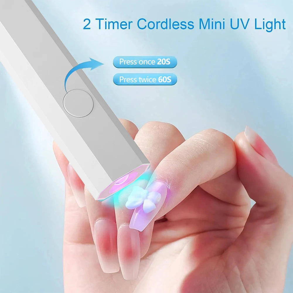 Mini UV Nail Lamp for Gel Polish Curing at Home - Smarsty
