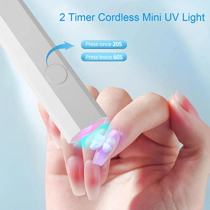 Mini UV Nail Lamp for Gel Polish Curing at Home - Smarsty