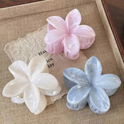 Hawaiian Flower Hair Claw Clips For Thin Hair Lightweight - Smarsty