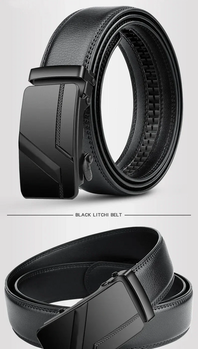 Luxury Men's Leather Belt with Metal Buckle Durable Soft Design - Smarsty