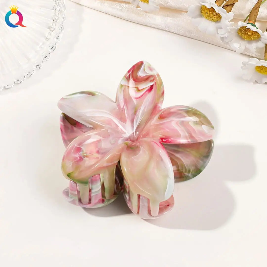 Hawaiian Flower Hair Claw Clips For Thin Hair Lightweight - Smarsty