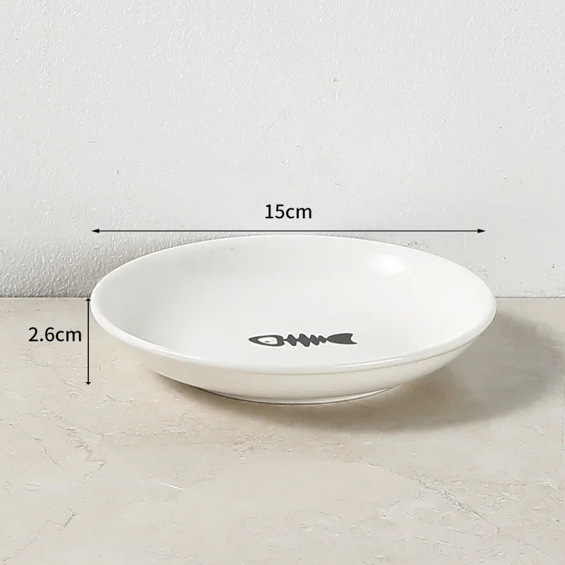 Ceramic Raised Pet Bowl for Cats and Dogs - Smarsty