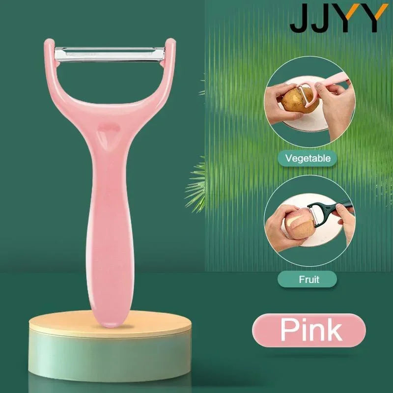 JJYY Fruit Peeling Knife Stainless Steel Peeler Peeling Apples Kitchen Vegetable Fruit Sharp Peeler Potato Peeler