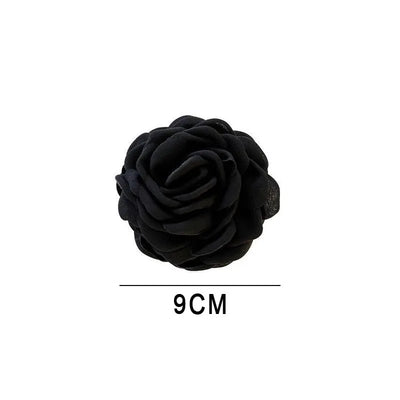 French Fabric Rose Hair Claw Clip Elegant Gift For Women - Smarsty