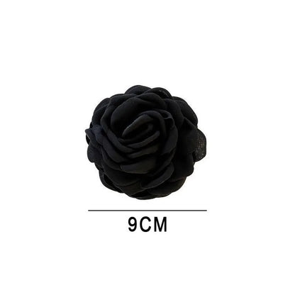 French Fabric Rose Hair Claw Clip Elegant Gift For Women - Smarsty