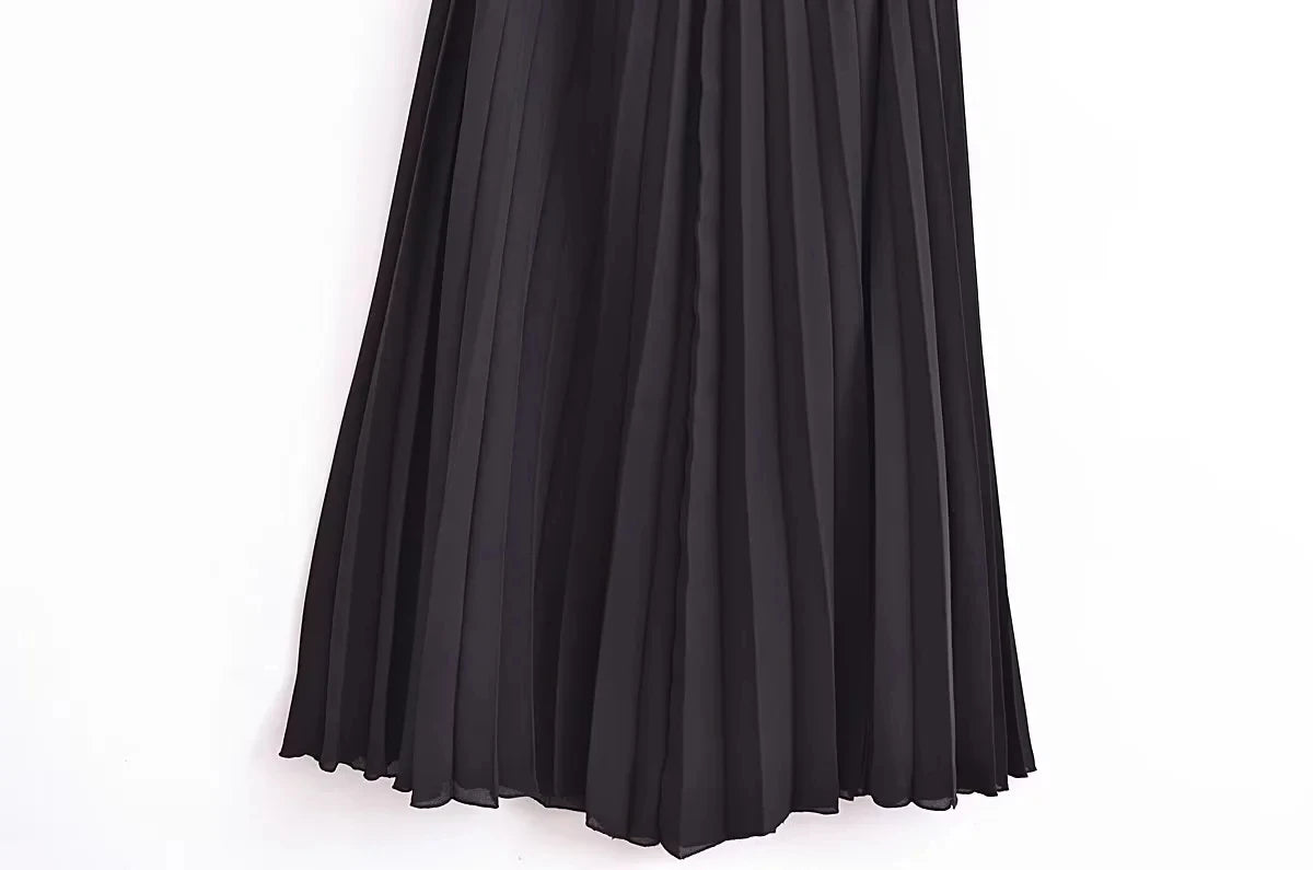 Corset Dress Women Pleated Vests Long Dresses for Women 2024 Sleeveless Office Party Dress Ruched Midi Evening Dresses - Smarsty