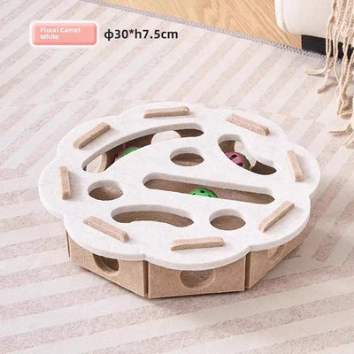 Cat Puzzle Toy Felt Puzzle Box Cat Exercise Toy With Ball Indoor Sports Entertainment Hunting Cat Toys For Indoor Cats - Smarsty