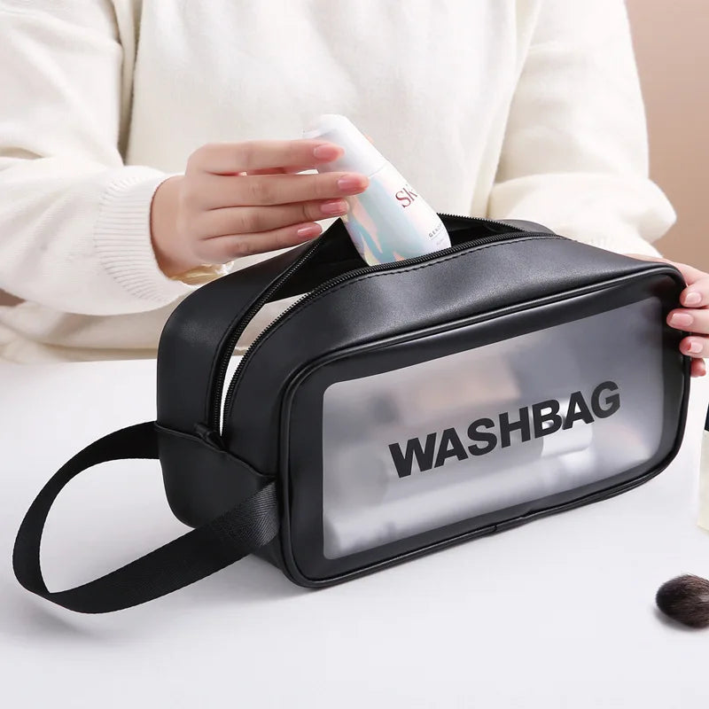 Transparent PVC Cosmetic Bag Waterproof With Large Capacity - Smarsty