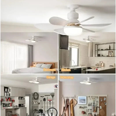 Ceiling fan light E27LED40W Strong wind 85-265V silent electric ceiling fan light remote control  85-265V living room kitchen